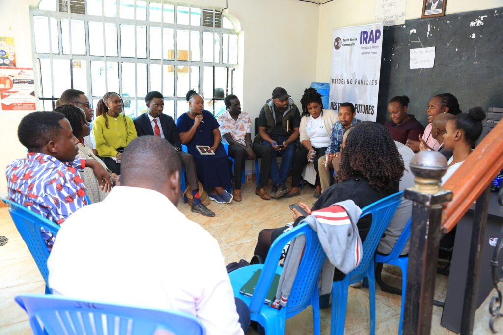Community session with refugees in East Africa
